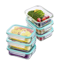  glass food container  6pcs set